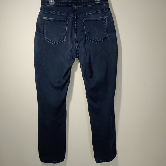 NYDJ Lift & Tuck Technology Straight Leg Jeans Size 10 Dark Wash - Picture 5 of 9